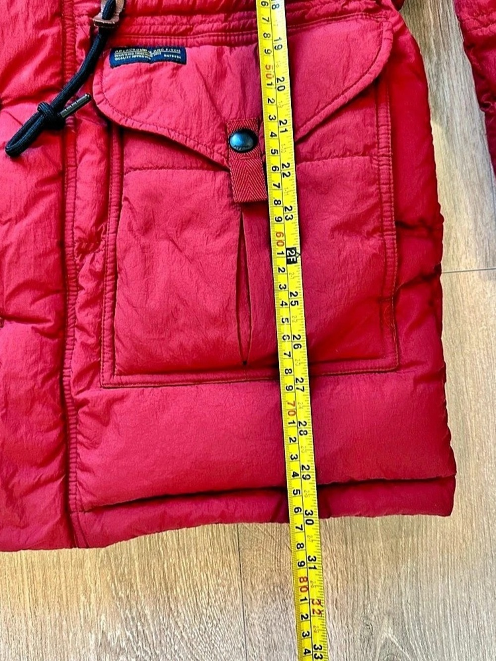 Vintage Abercrombie & Fitch Red Down Puffer Jacket Size XS - Picture 11 of 12
